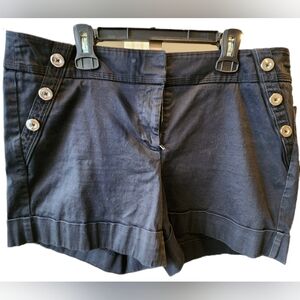 Black House White Market black chino short with side button detail